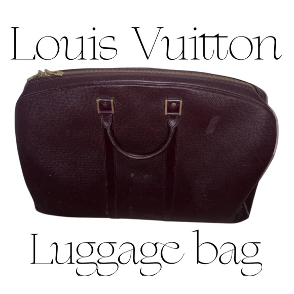 ✨ Vintage Louis Vuitton Burgundy Pebble Leather Luggage Bag ✨ - Picture 1 of 9